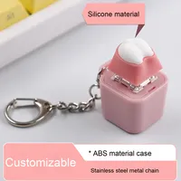 Porte-clés personnalisé avec lumière RVB, poisson en bois, acrylique, jouet anti-stress avec interrupteur à patte de chat, testeur, porte-clés personnalisé
