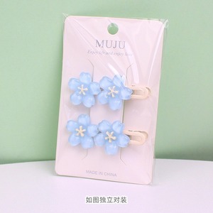 Horquilla de flores dulces para niños, pinzas para el pelo Sakura, accesorios para niñas y estudiantes, venta al por mayor, 2 uds. - Product Image 6