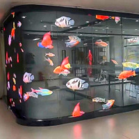 Usine P3.91 Led écran Transparent affichage 1000*1000mm couleur Led écran intérieur électronique publicité écran verre fenêtre