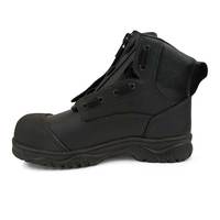 Bottes de pompier en cuir coupe basse chaussures de sécurité ignifuges bottes de travail avec bout en acier EH semelle extérieure résistante à l'huile antidérapante