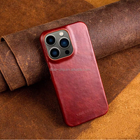 Étui de protection intégrale en cuir véritable de couleur unie, design de luxe personnalisé, vente en gros pour iPhone 15 13 14 Pro Max 16 17