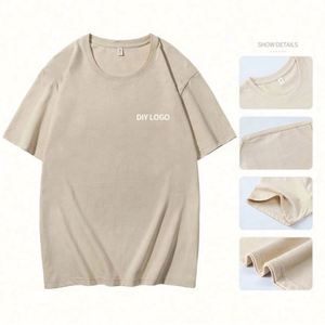 Promotion Good Quality Skin-Friendly 50/50 Cotton Poly T Shirts Men's Short Sleeve Round Neck T Shirts With Custom Logo - Product Image 4