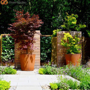 Meilleure vente 2026 : Jardinière d'extérieur professionnelle en acier Corten - Pot de fleurs rond en acier patinable pour aménagement paysager commercial - Product Image 6
