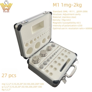 Poids d'étalonnage Veidt E2 F2 M1 1mg-5kg, lot de 28 pièces, pour balance de laboratoire 0,1g, ensemble de poids E2 F2 M1 1mg-5kg 28 pièces - Product Image 5