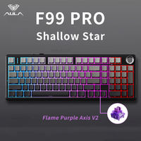 Clavier de jeu mécanique sans fil AULA F99 Pro 8000 mAh - Triple mode 2,4 GHz/BT5.0/USB, rétroéclairage RGB, interrupteurs linéaires pré-lubrifiés, en promotion