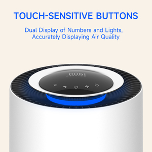 Intelligenter Luftreiniger für den Haushalt |   <span class=keywords><strong>APP</strong></span>-gesteuerte Hocheffiziente HEPA-Aktivkohlefilter 450m/h CADR Luftqualitätsanzeige - Product Image 4