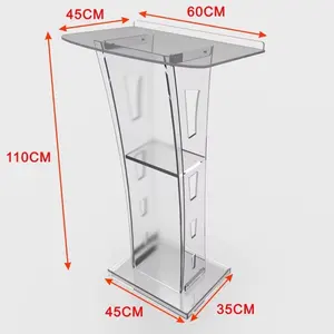 Tùy chỉnh Acrylic bục lecturn trong suốt nhà thờ bục Acrylic