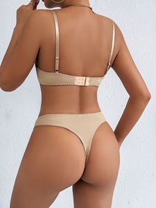 Nouvel ensemble de lingerie sexy noir à rayures pour femmes, soutien-gorge et culotte, ensemble de sous-vêtements deux pièces pour femmes matures - Product Image 2