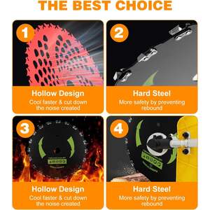 HkHK 9 en 1: Cuchilla con punta de carburo de 36 dientes y hoja de sierra de cadena de acero al carbono de 20 dientes con kit adaptador universal - Product Image 6