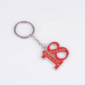 <span class=keywords><strong>Metal</strong></span> personalizado llavero de diamante número 18 llavero 18th cumpleaños regalo - Product Image 2