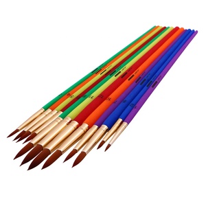 Pennello per bambini in plastica sintetica con manico colorato in plastica morbida e confortevole - Product Image 2