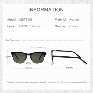 New Half Frame Fashion Sunglasses Wholesale Men &amp; Women Vintage Polarized Sunglasses - Product Image 3