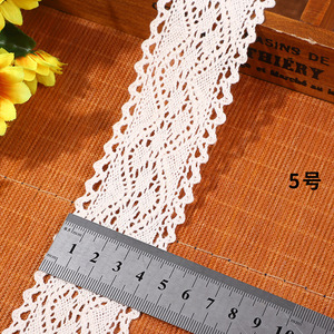 Adorno de encaje de ganchillo blanco crudo, cortina de encaje de guipur artesanal, 4cm, adorno de encaje de algodón, listo para enviar - Product Image 4