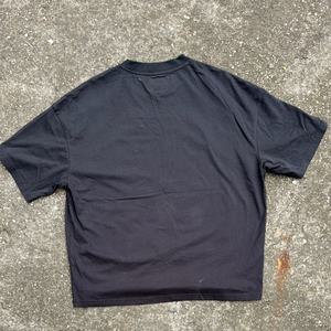 T-shirt court ample en coton 100% pour homme, imprimé avec un logo personnalisé, style streetwear, épaules tombantes, poids lourd, uni - Product Image 4