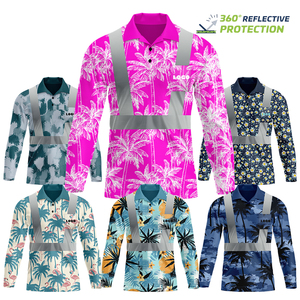 Người Đàn Ông Của Hi VIS Phản Quang An Toàn Làm Việc Polo Áo Sơ Mi Tùy Chỉnh In Mô Hình Xây Dựng Polo Áo Sơ Mi Hoa Tribal Hawaii Áo Sơ Mi - Product Image 1