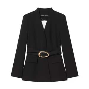 Blazer et pantalon pour femme, style commuter, nouvelle collection printemps, avec ceinture à boucle - Product Image 2