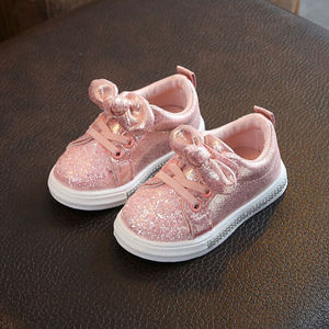 Zapatos <span class=keywords><strong>de</strong></span> <span class=keywords><strong>cuna</strong></span> con lazo <span class=keywords><strong>de</strong></span> lentejuelas para niñas pequeñas, calzado informal para bebé - Product Image 5