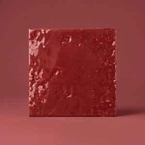 Piastrella Rossa Bahia-13 13x13 Cm Lucida con Bordi Irregolari - Product Image 1