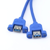 Cable de datos USB 3.0 a 20 pines, adaptador de extensión de 20 pines para placa base a doble USB 3.0 con soporte de montaje fijo