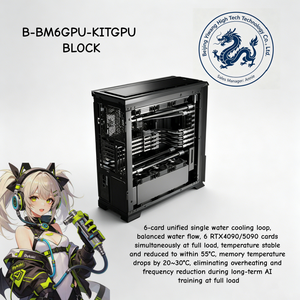 บายสกี ชุดเคสเวิร์กสเตชันเซิร์ฟเวอร์ B-BM6GPU-KIT รองรับการ์ดจอ 4-6 ตัว ระบบระบายความร้อนด้วยน้ำสำหรับ CPU พัดลมขนาด 12 ซม. ไม่มีพัดลม - Product Image 2