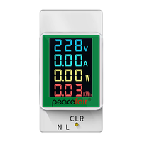 Medidor de CA monofásico tipo riel de 100A, 220V, 110V, V, voltaje Cuatro en Uno, energía, corriente, instrumento de monitoreo de factor de potencia