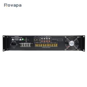 Amplificador Mixer de Zona ROVAPA RV-560MS de 560W com 6 Canais de Entrada de Áudio e 1 Canal de Saída de Áudio 2U com Leitor de MP3 e Função de Rádio FM - Product Image 2