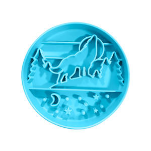 Özelleştirilmiş silikon yavaş besleyici köpek kase büyük açık havada tasarım ahşap aksan ile gıda sınıfı Pet zenginleştirme mama kabı - Product Image 6