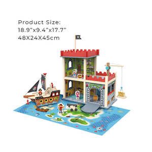 2025 nouveau Design de haute qualité en <span class=keywords><strong>bois</strong></span> <span class=keywords><strong>Pirate</strong></span> château activité <span class=keywords><strong>jouet</strong></span> scène <span class=keywords><strong>jouet</strong></span> - Product Image 3