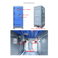 Urinoir mobile en plastique de toilette extérieure portative de conception moderne de HDPE pour des chantiers de construction