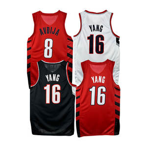 Nouveau <span class=keywords><strong>Maillot</strong></span> de Basketball 2025 Cousu ou Thermocollé Portland 16 Yang 8 Avdija Vente en Gros en Stock Chemises de Sport - Product Image 2