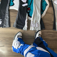 Style de rue lettre bouffée impression grand logo personnalise une variété de couleurs que vous voulez pantalon pantalon bas coupe Joggers hommes