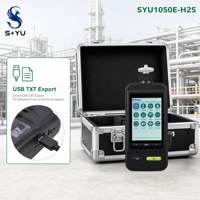 SYU1050E-H2S Layar IPS HD Tahan Air IP66 Sensor Elektrokimia USB Eksternal Detektor Gas Portabel Beracun Hidrogen Sulfida H2S