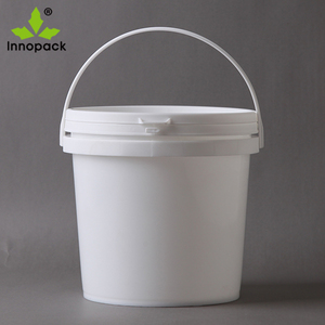 Cubo de plástico transparente de 2 litros con tapa y asa, cubo de plástico para pintura, paquete de cubo de plástico transparente - Product Image 1