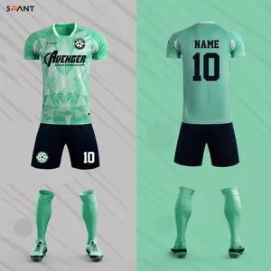 Soccer Plate Custom Green Soccer Uniforms Sets Hot Selling Quality Retro Soccer Jersey By Club