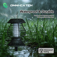 Trampa para Mosquitos y Moscas Solar Eléctrica para Exteriores OMNI CATCH, Impermeable, Mata Insectos, con Estaca para Colgar, para Jardín, Granja, Camping, Ecológica