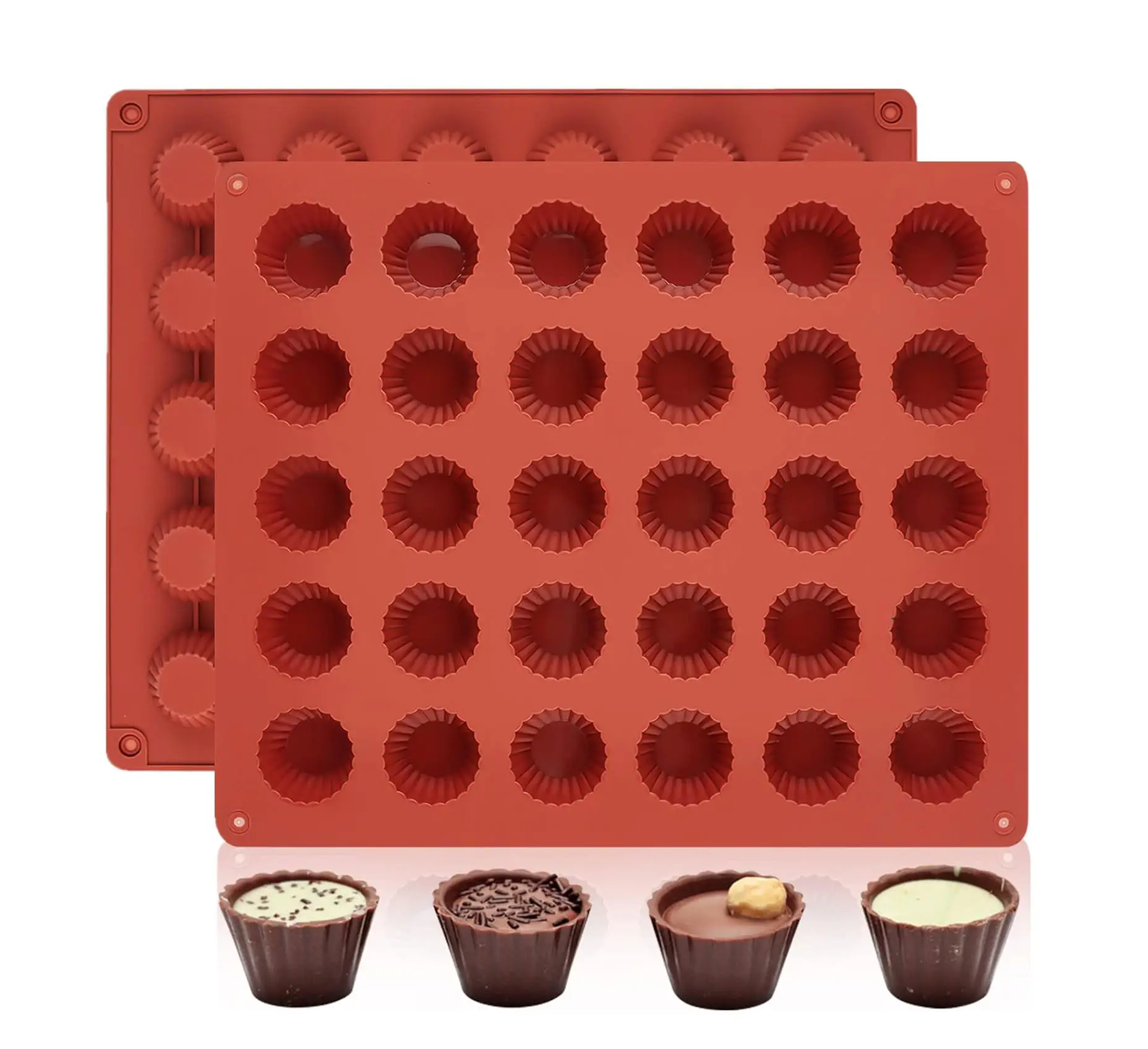 30 Cavity Chocolate Candy Mold Erdnuss butter Cup Mold Silikon formen für Chocolate Jello und Cordial