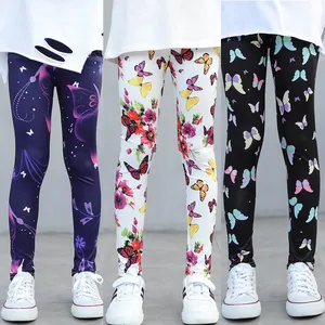 8230786 Girls Leggings Spring Autumn Thin Children's Stretch Printed Pants Korean Fashion Children Pants Summer Clothing 2-12Y