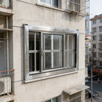 Grille de sécurité coulissante en acier inoxydable robuste pour fenêtre, idéale pour les bâtiments résidentiels