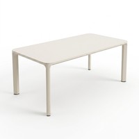 Ensemble de salle à manger d'extérieur, table en pierre frittée d'aluminium avec chaises à accoudoirs en teck, imperméable, résistant au soleil et à la rouille pour jardin et hôtel