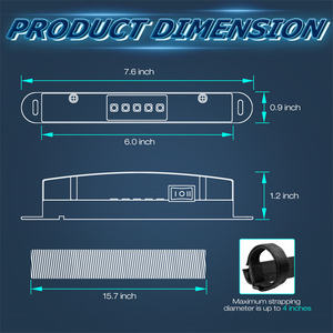 Luz <span class=keywords><strong>LED</strong></span> Ambiental Inalámbrica <span class=keywords><strong>de</strong></span> Dos Intensidades <span class=keywords><strong>de</strong></span> Brillo en Color Blanco, Conexión a Batería <span class=keywords><strong>para</strong></span> Interior <span class=keywords><strong>de</strong></span> Auto, Camioneta, UTV - Product Image 2
