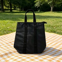 Sac isotherme pour déjeuner en tissu Oxford épais avec doublure en aluminium, pliable, portable, logo personnalisé, sac à bento pour pique-nique