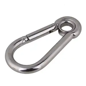 Jrsgs สแตนเลส304/316/เหล็กตะขอสแน็ป DIN5299ฟอร์ม C สปริงปีนเขาปุ่ม carabiner