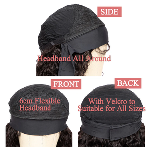 Perruque bandeau Originea sans colle, <span class=keywords><strong>cheveux</strong></span> humains brésiliens vierges Remy, lisses et soyeux, bouclés Jerry, fabriquée à la machine pour femmes noires - Product Image 2