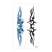 Tatouages temporaires colorés imperméables à transfert d'eau pour le dos et la colonne vertébrale, caractères textuels sexy, art corporel, 5 à 7 jours, pour filles et femmes