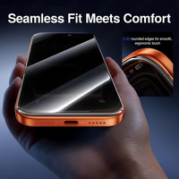 Protection d'écran en verre trempé anti-espionnage haut de gamme 9H 2.5D plat anti-rayures pour iPhone 12 13 14 15 16 17 Pro Max