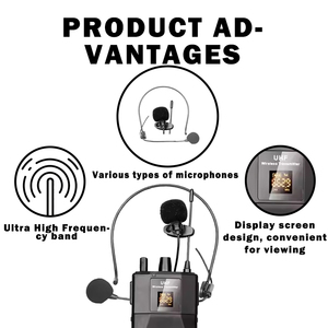 OEM Factory UHF <strong>Wireless</strong> Lavalier Lapel <strong>Microphone</strong> Professional Clip on <strong>Microphone</strong> <strong>for</strong> Teaching <strong>Sing</strong> Two - Product Image 3