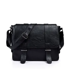 Hot sale waterproof messenger custom side bags leather shoulder bag men