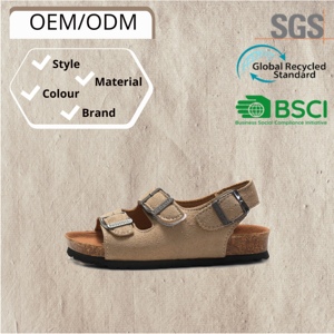 Sandalias transpirables de corcho de diseño personalizado para primavera y verano para niños y niñas, sandalias de playa informales a la moda para niños - Product Image 4
