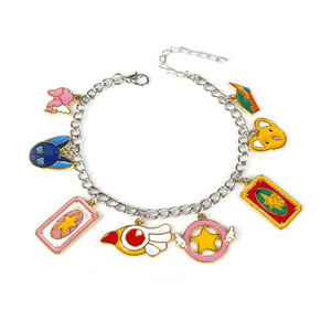 Card Captor pulsera <span class=keywords><strong>Cardcaptor</strong></span> <span class=keywords><strong>Sakura</strong></span> Clow Charm colgante dulce y lindo gato estrella ala pulsera - Product Image 5