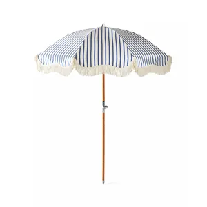 Tommy bahama beach fringed umbrella wind resistant umbrella wholesale with sand anchor tilting tilt mechanism for beach